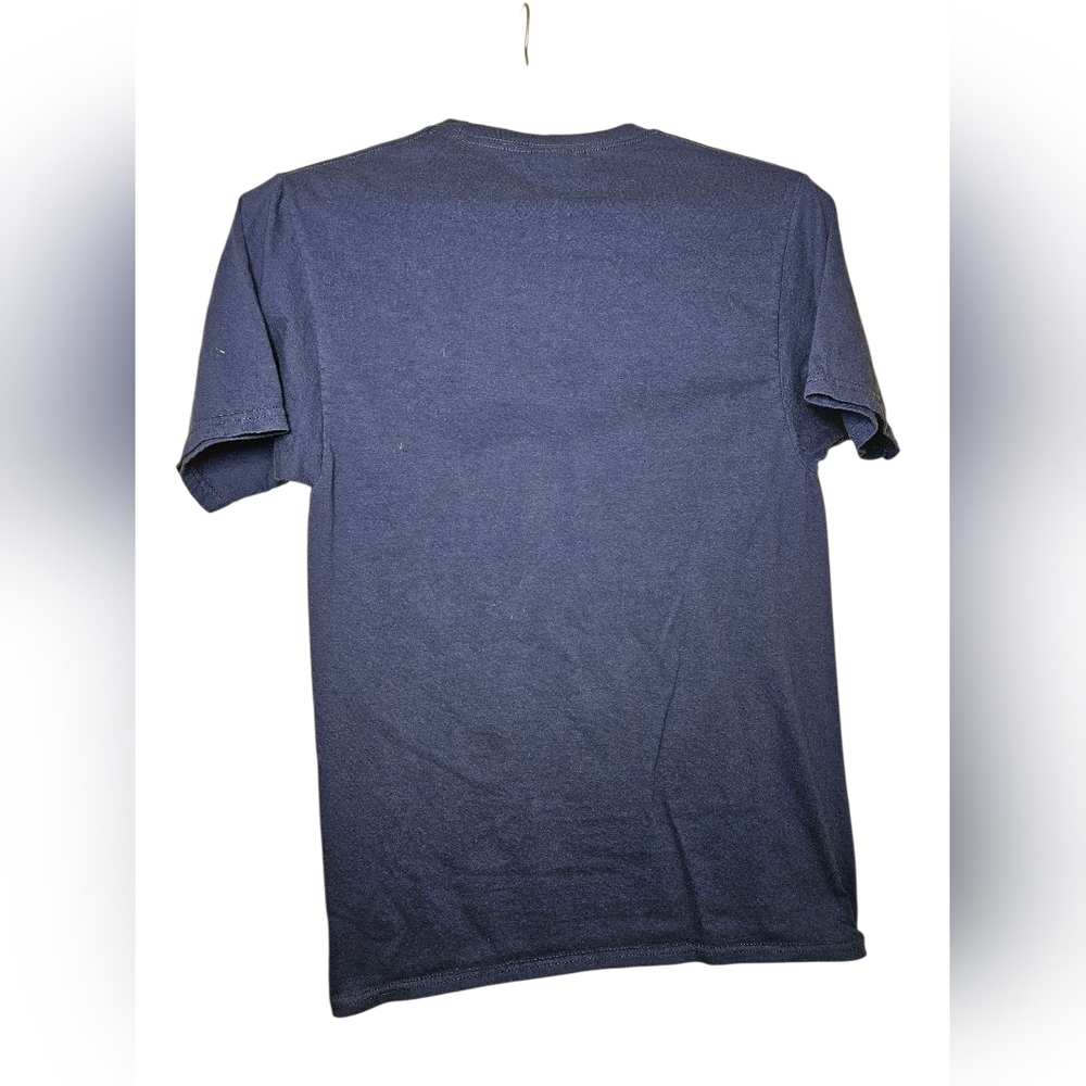 Small Men's Blue Dinosaur Graphic T-Shirt With Funny Saying - Used - Picture 4 of 5